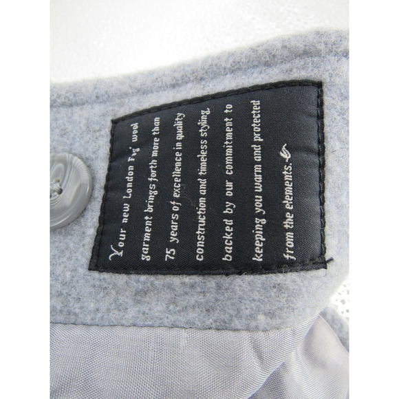 London Fog Women's trench coat Gray size 14 wool blend - Picture 9 of 12